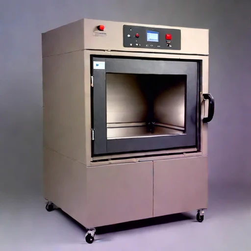 An amygdaloidal-fill test muffle, photographed against a plain background