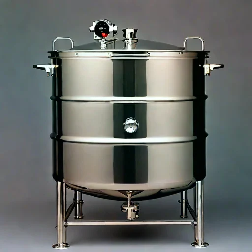 An aragonite-seeded pickling vat, photographed against a plain background