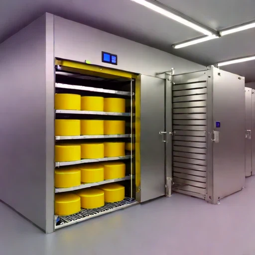 An aufeis-jacketed cheese vault, photographed against a plain background