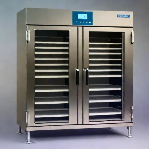 A bound-moisture veneer dryer, photographed against a plain background