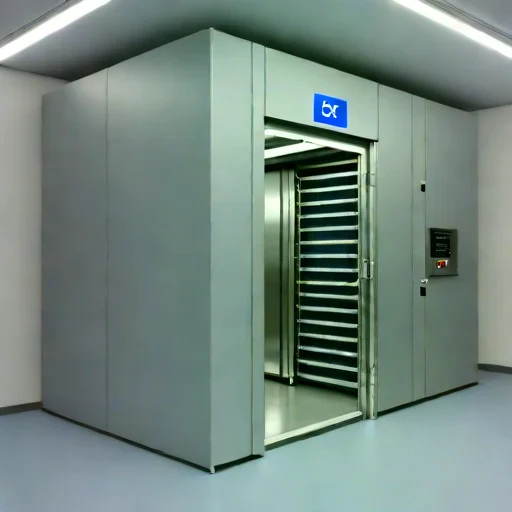 A cryopeg-cooled tuber store, photographed against a plain background
