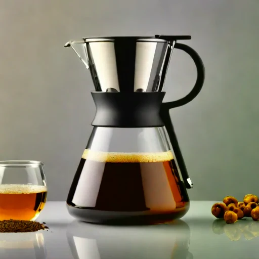 A graupel-chilled infusion carafe, photographed against a plain background