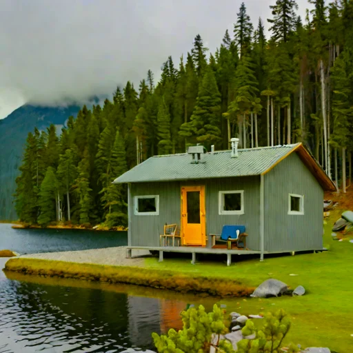 A halocline dive lodge, photographed against a plain background
