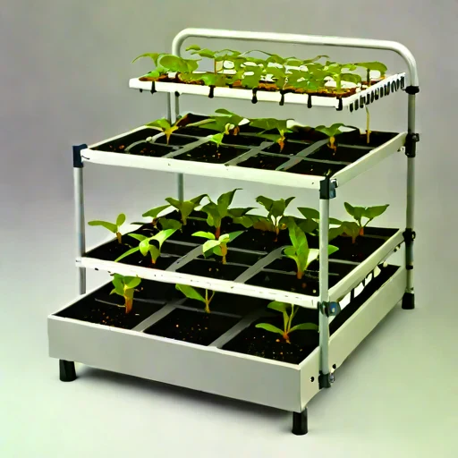A hydroperiod-cycled nursery bed, photographed against a plain background