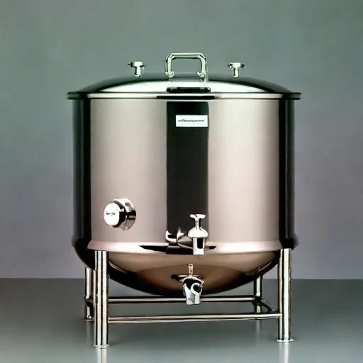 A loess-insulated pickling crock, photographed against a plain background