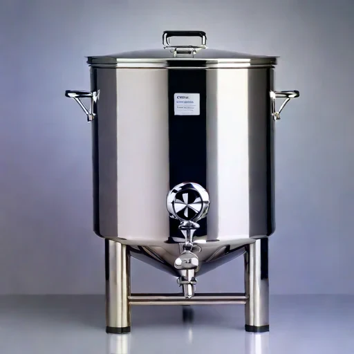 A moonmilk-lined cellar crock, photographed against a plain background