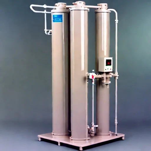 An oxycline-staged aeration column, photographed against a plain background