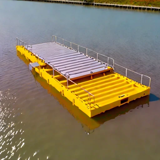 A sargassum-mat survey raft, photographed against a plain background