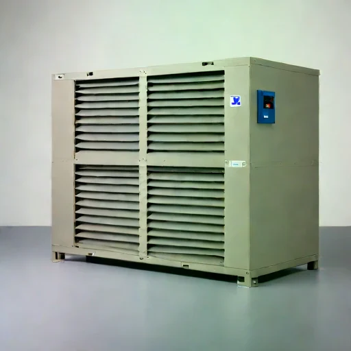 A seif-dune intake filter, photographed against a plain background