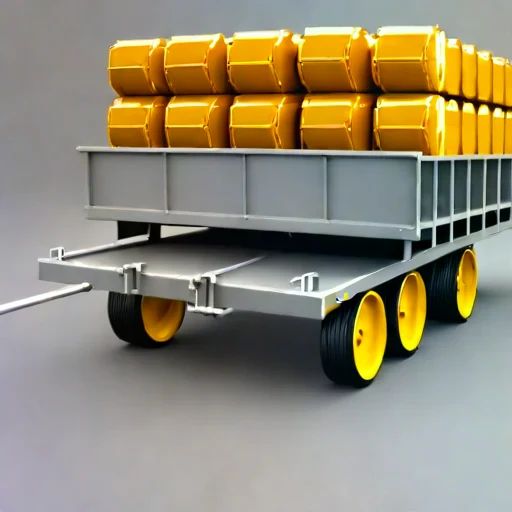 A till-surface haul cart, photographed against a plain background